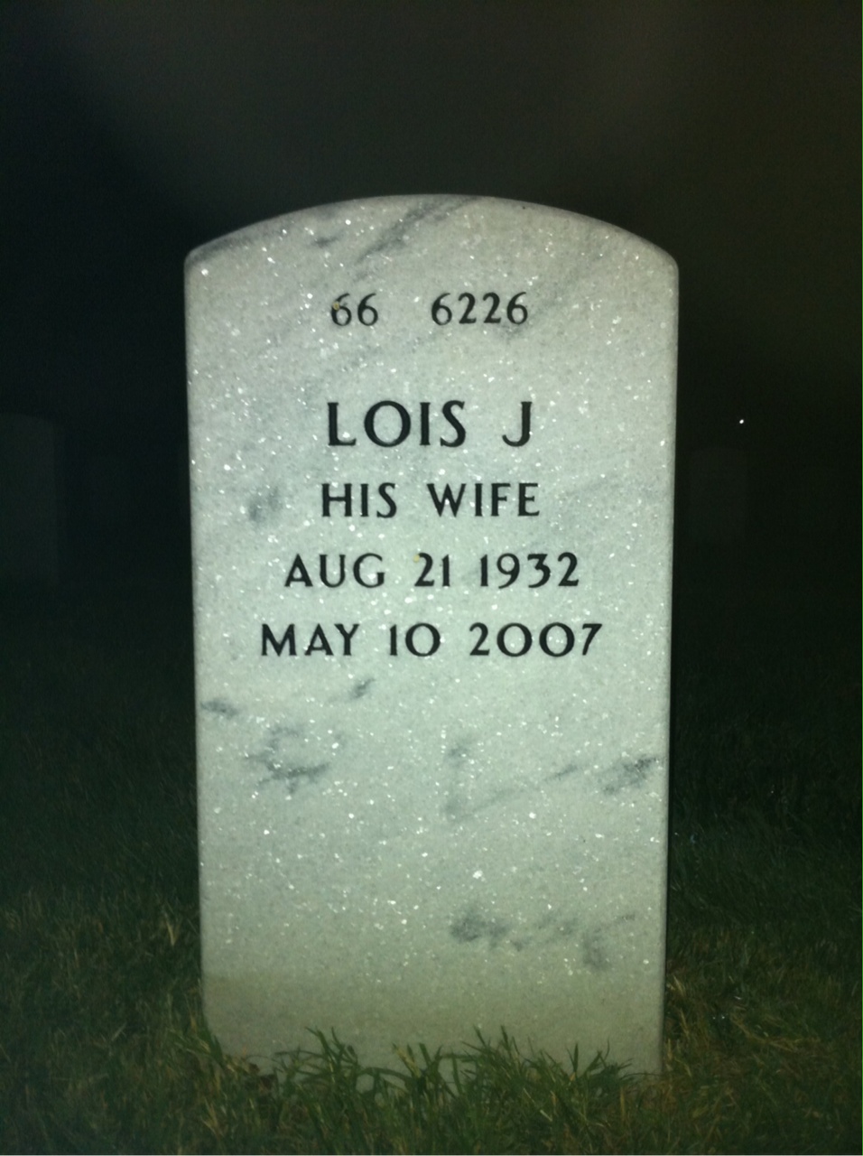 Back of headstone — Richard Kulesa