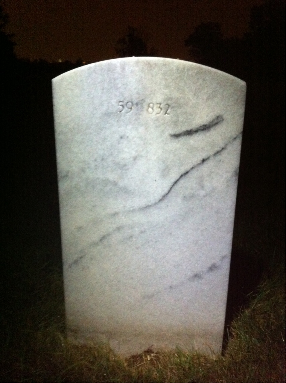Back of headstone — Andrew J Malone