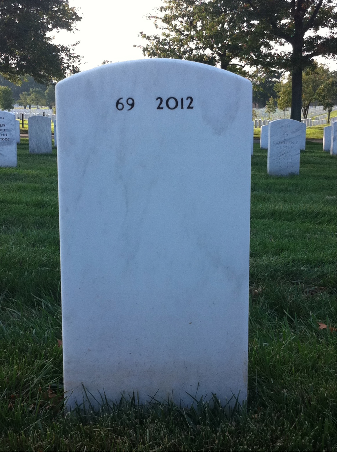 Back of headstone — Glenn Johnson