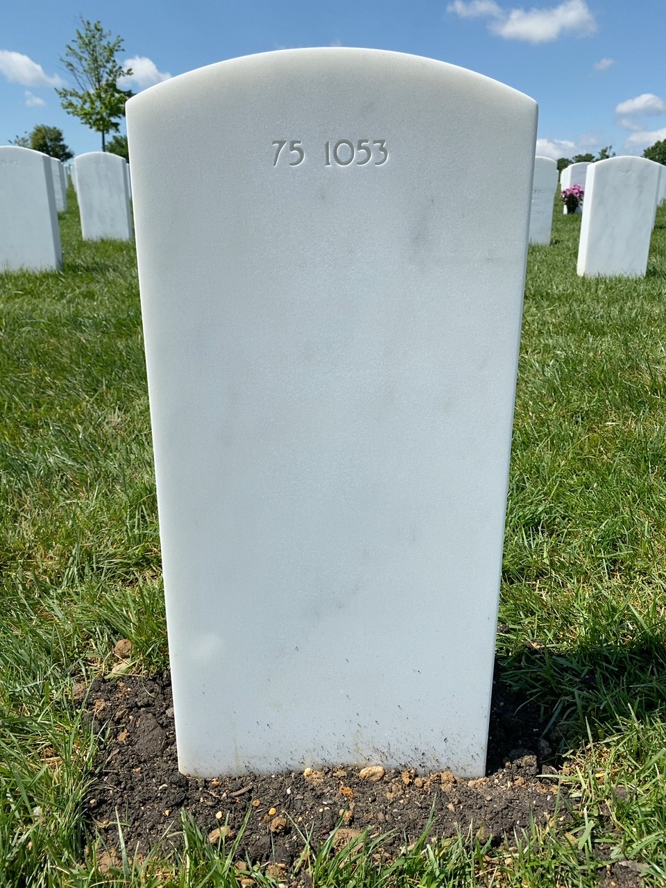 Back of headstone — William J Gwaltney