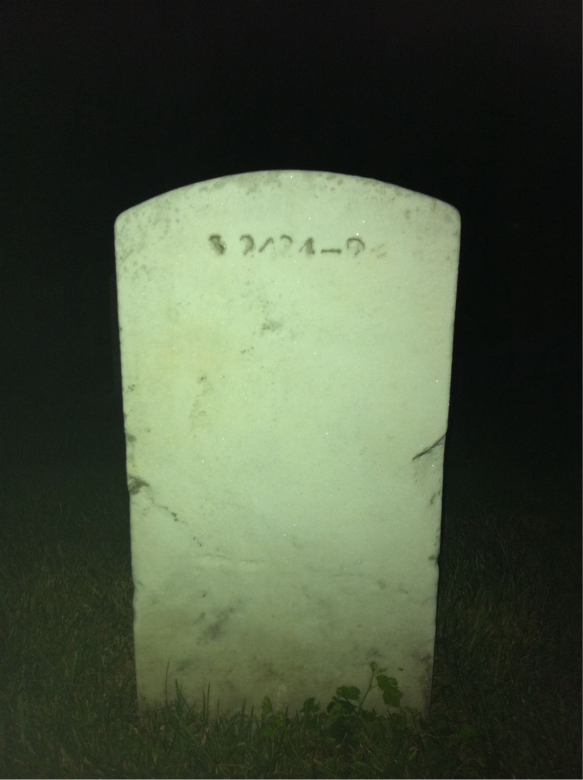 Back of headstone — William Isaac Barrett