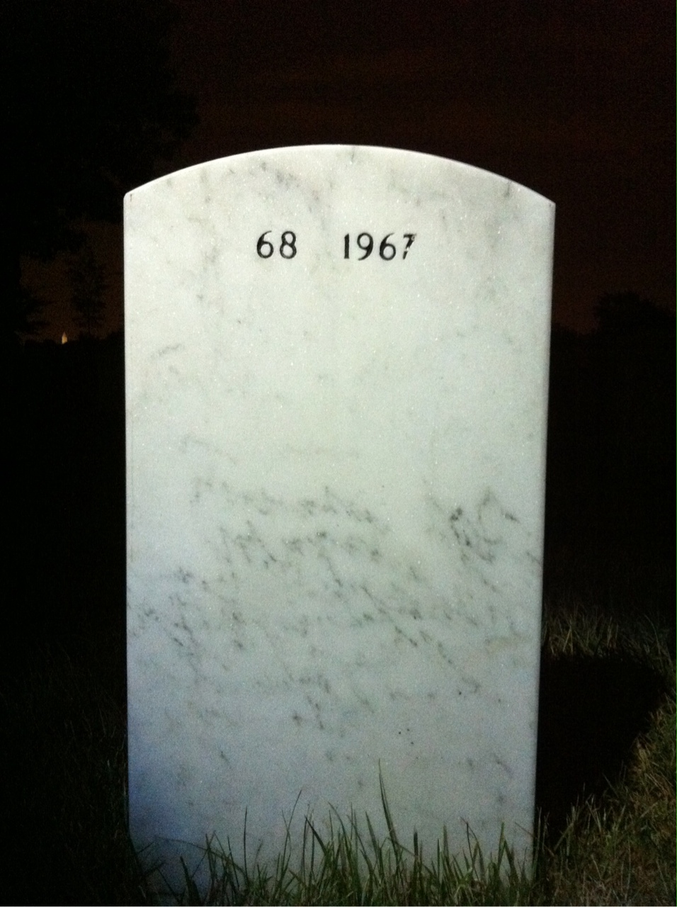 Back of headstone — Terry Powell