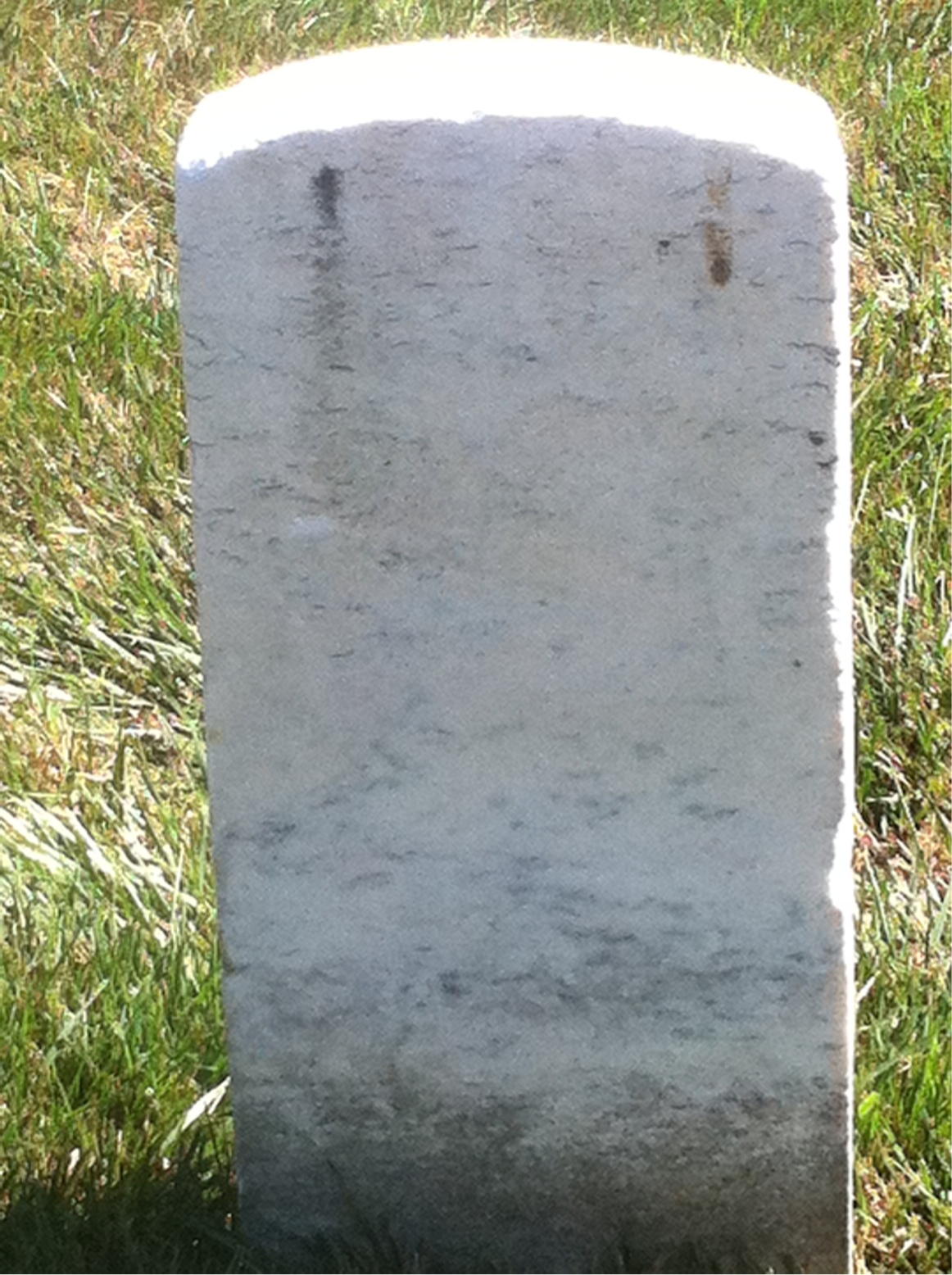 Back of headstone — Nehemiah Morse
