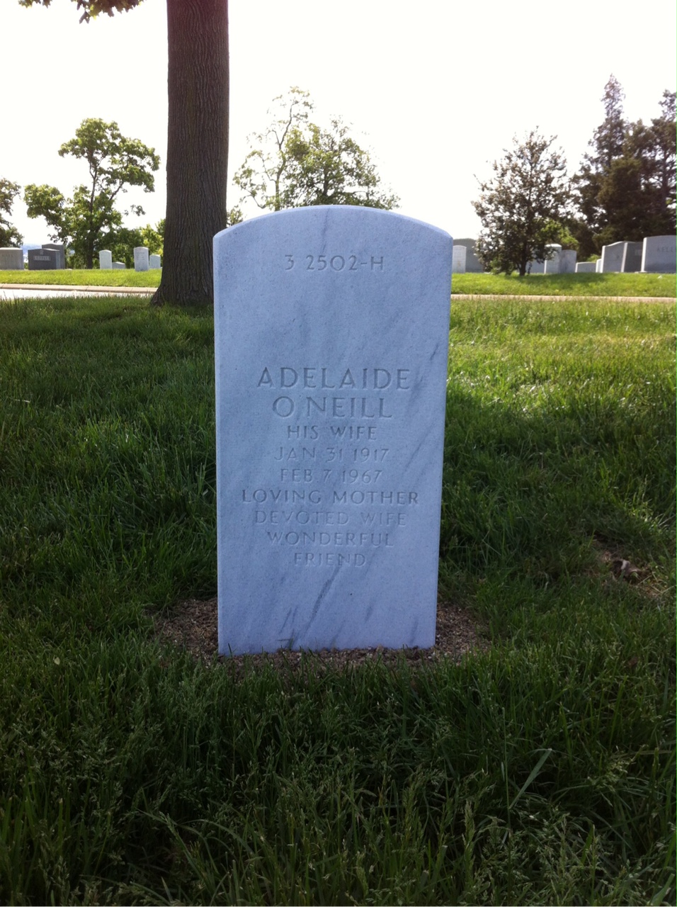 Back of headstone — Benjamin Turnage