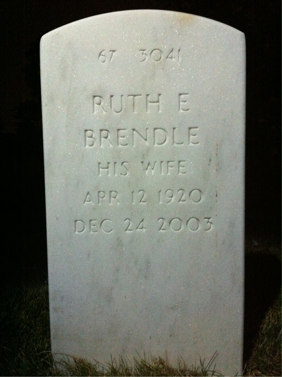 Back of headstone — Charles Bank