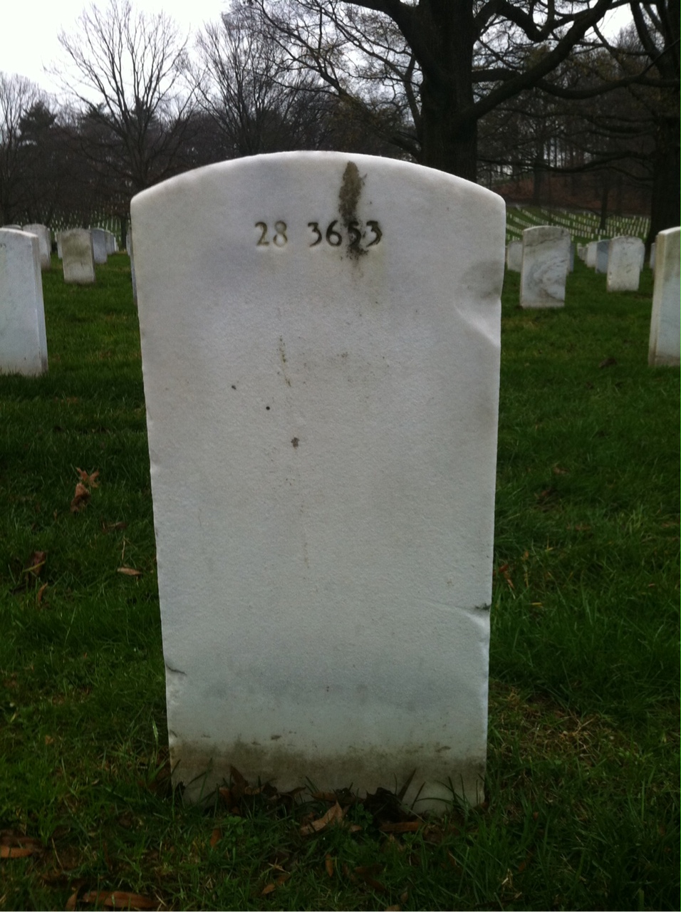 Back of headstone — Joseph Cunningham