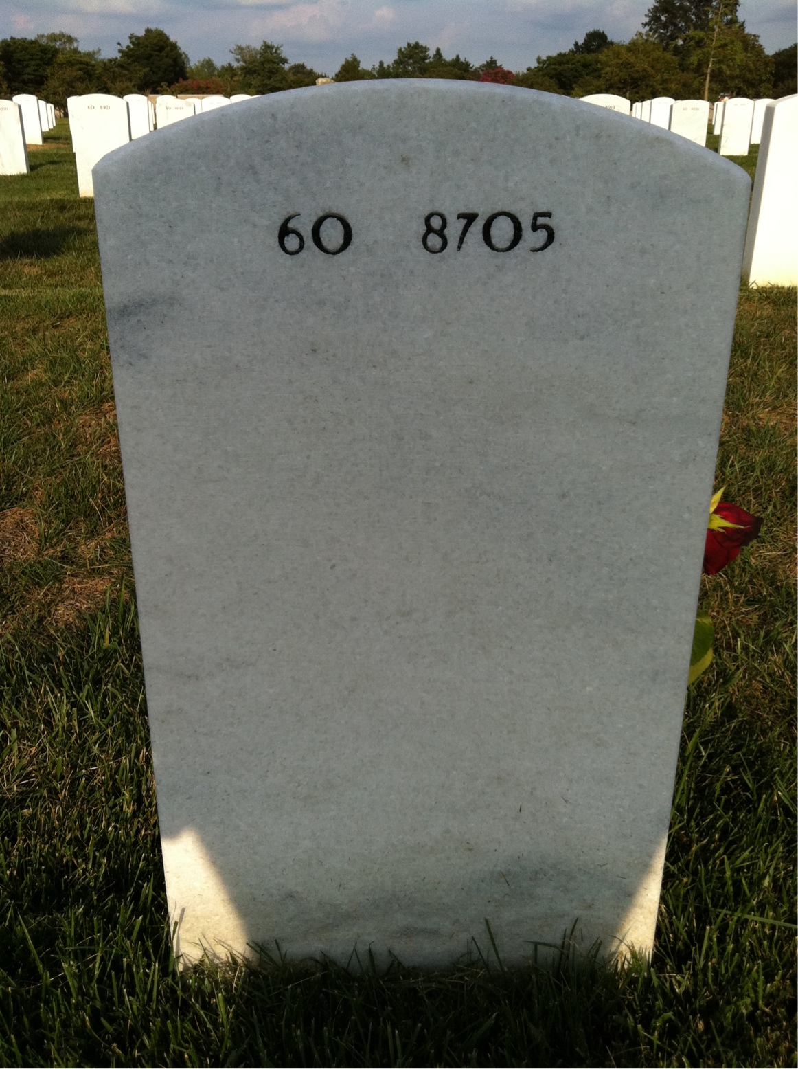 Back of headstone — Keary Lane