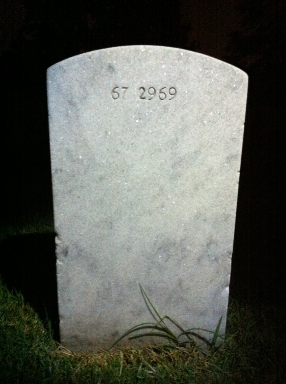 Back of headstone — William Thomas Smith