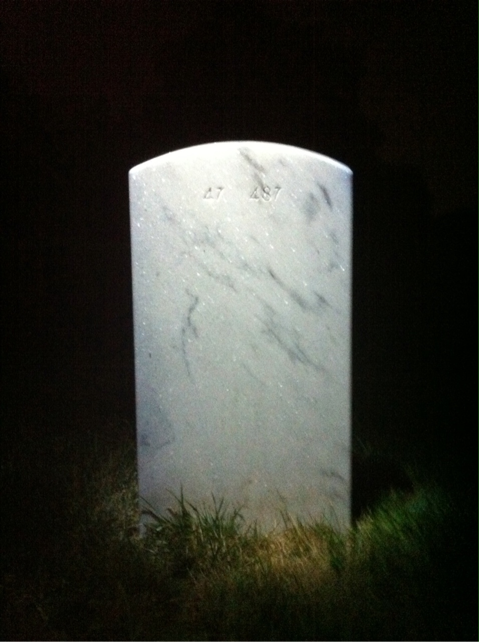 Back of headstone — Gerald Bishop