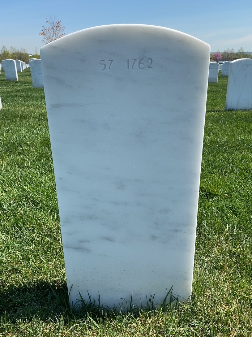 Back of headstone — Arthur Ralph Behnke