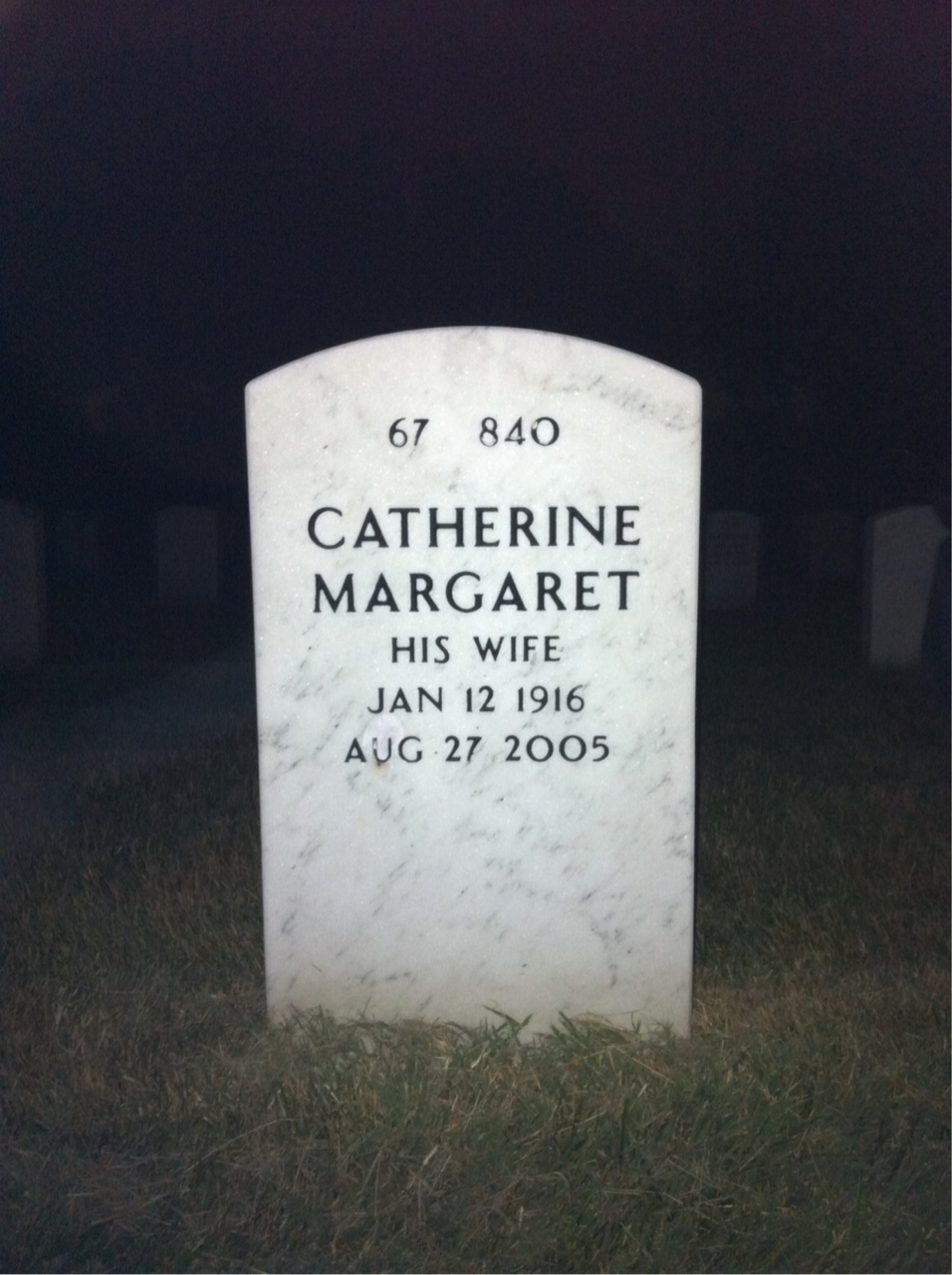 Back of headstone — Harold Mangold