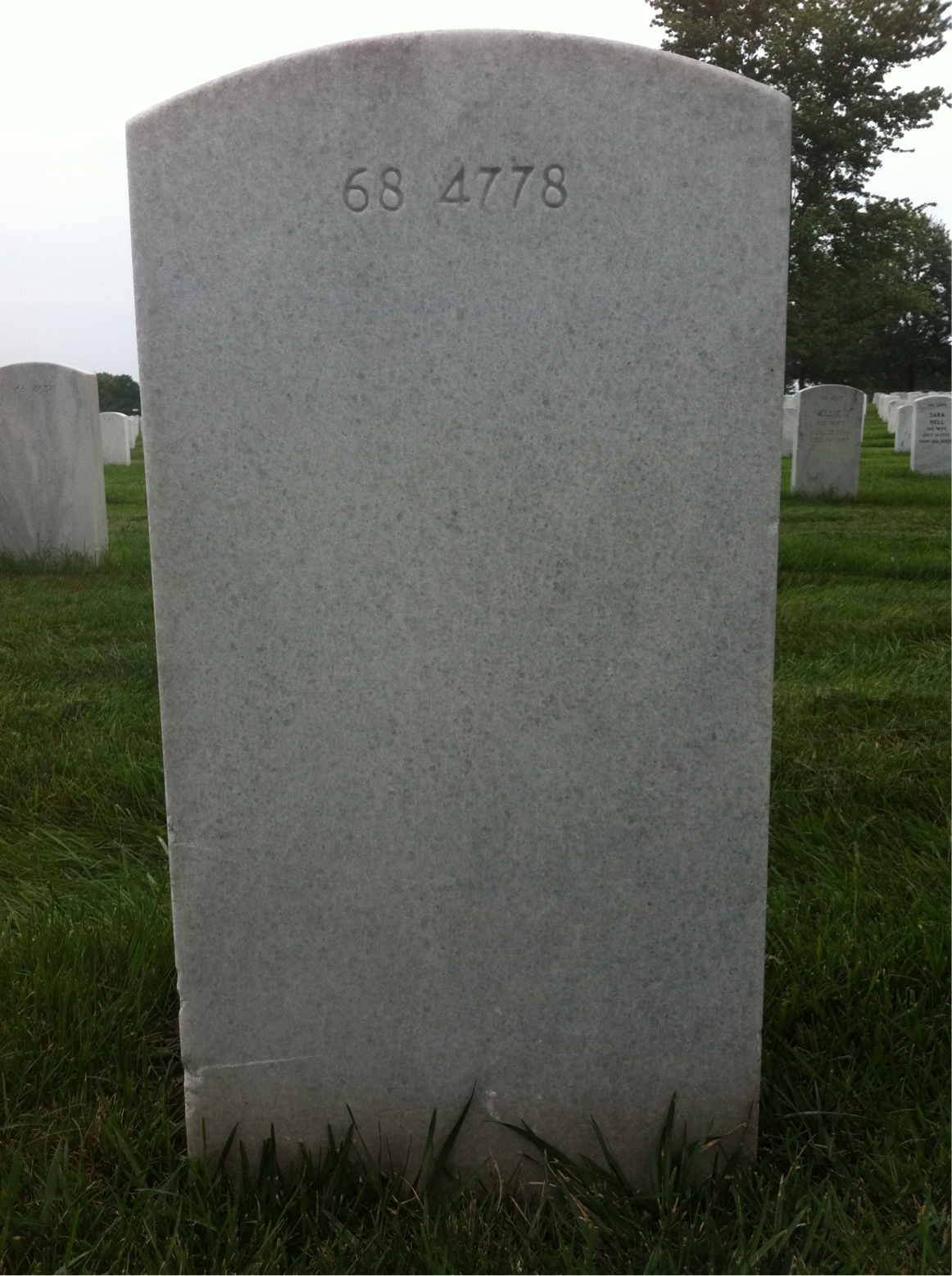 Back of headstone — Homer Morgan