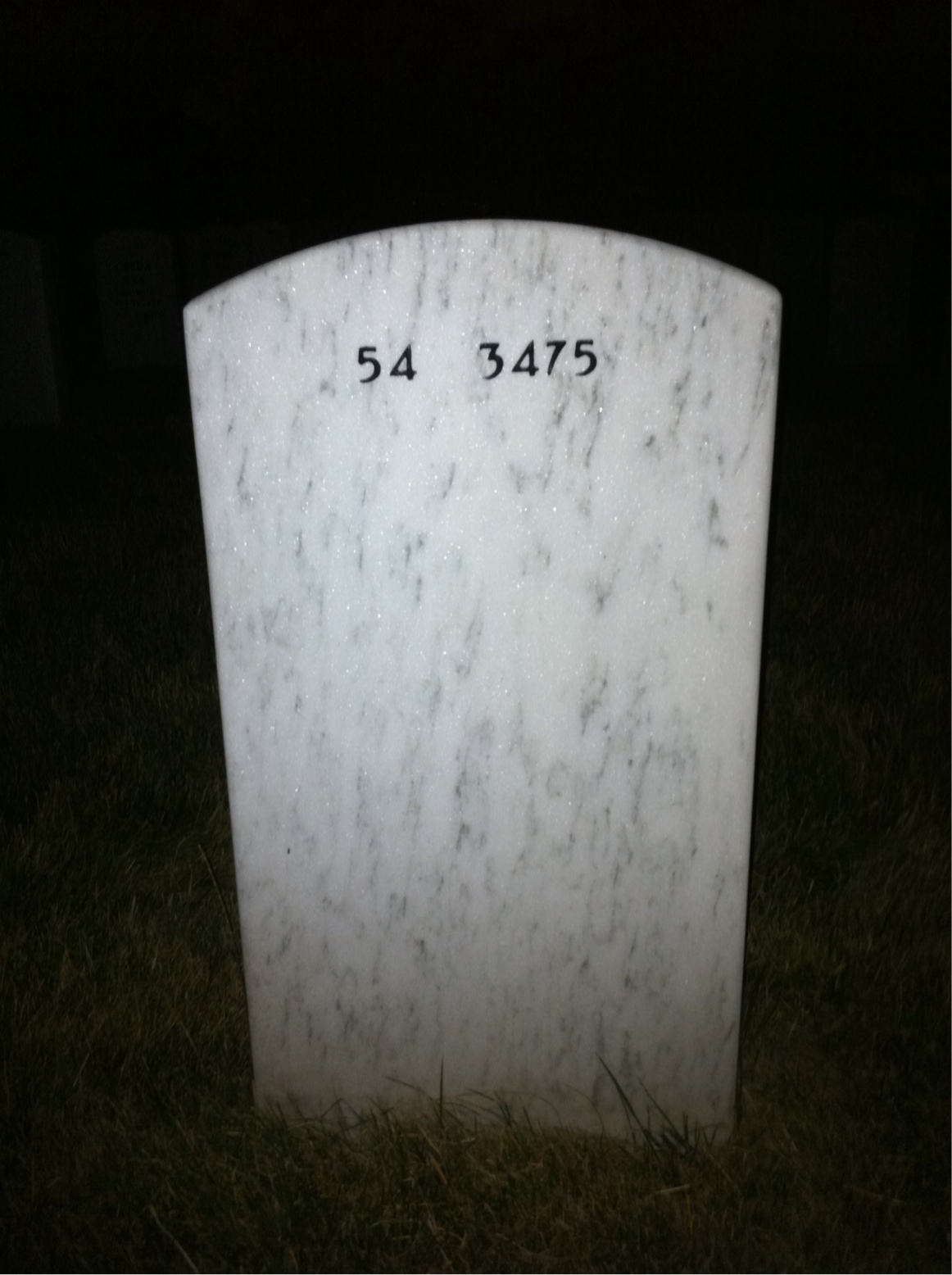 Back of headstone — Sanford Young