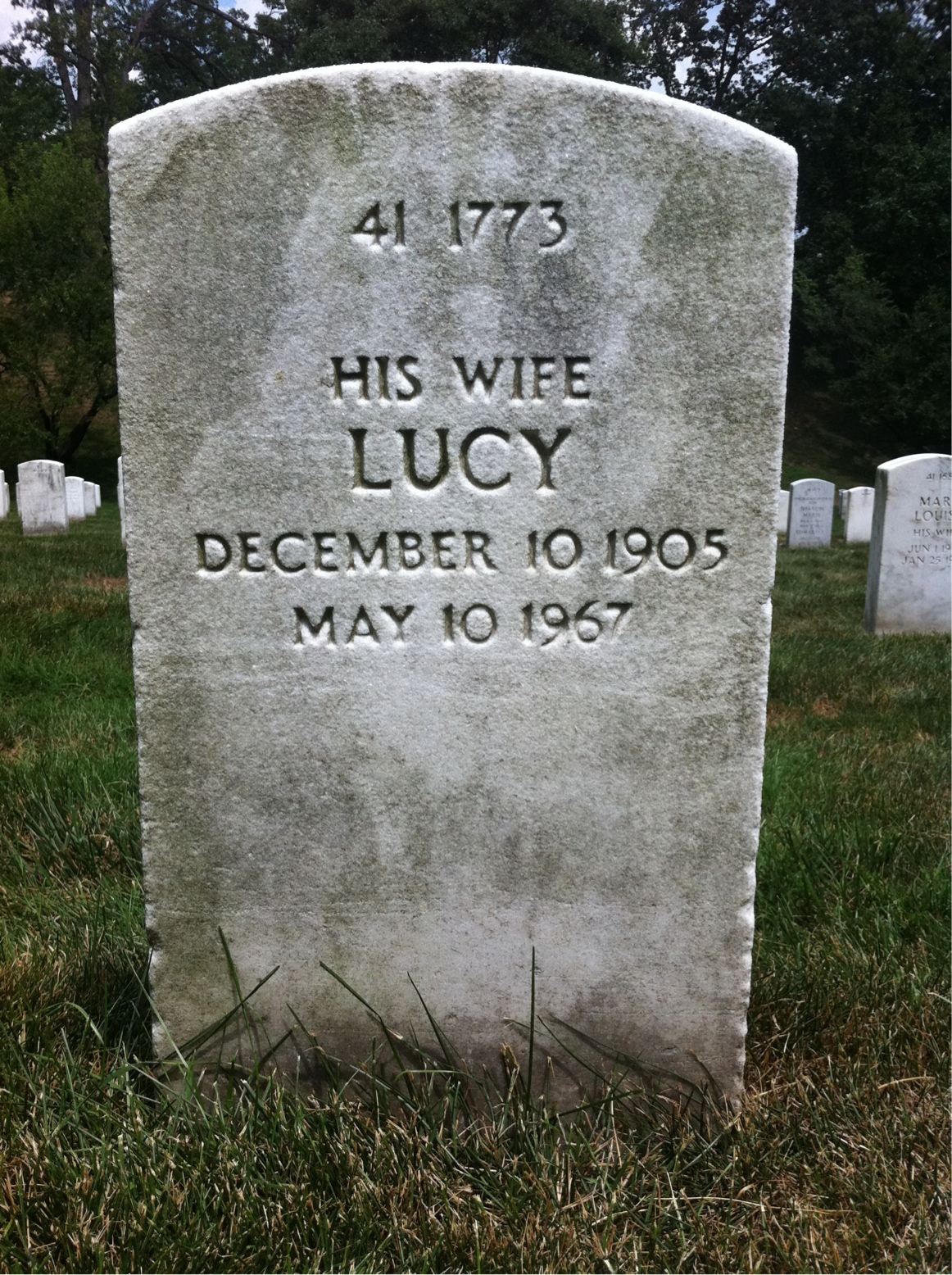 Back of headstone — Lamothe Applewhite