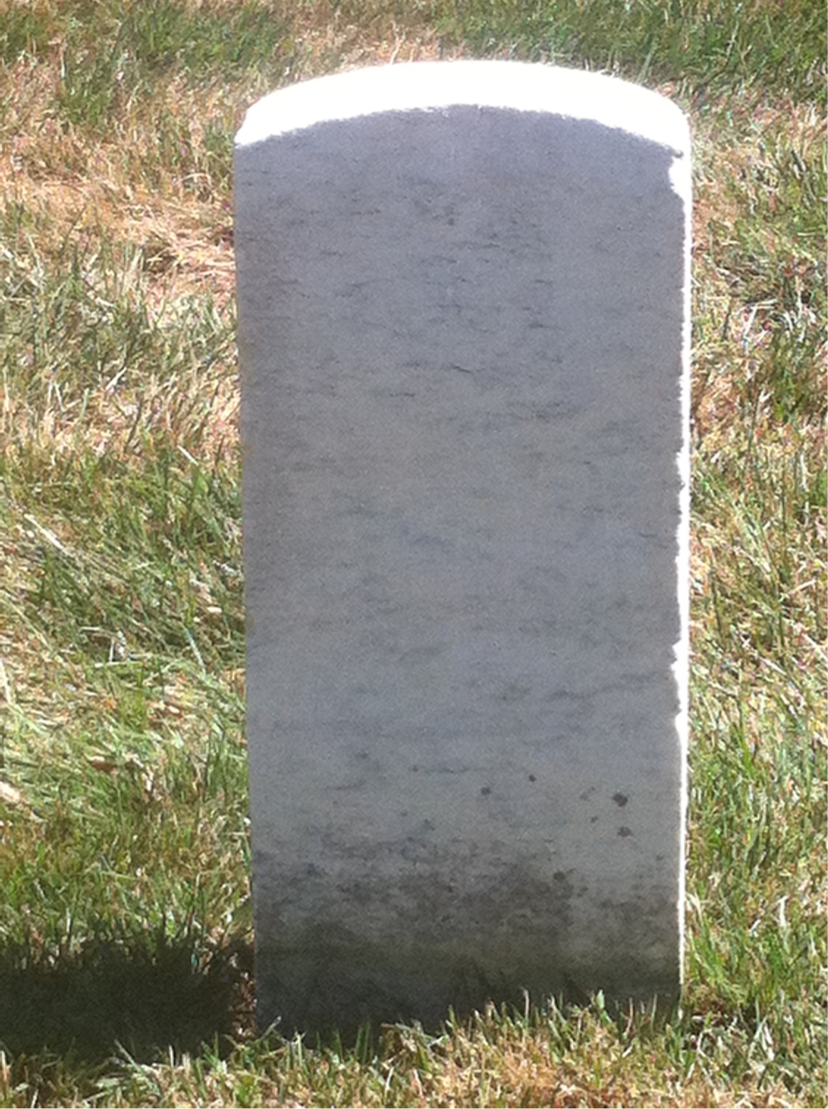 Back of headstone — Edward Mcneal