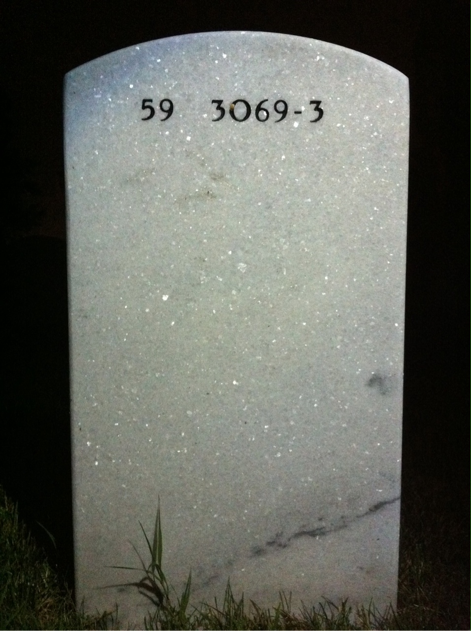 Back of headstone — Edward Keller