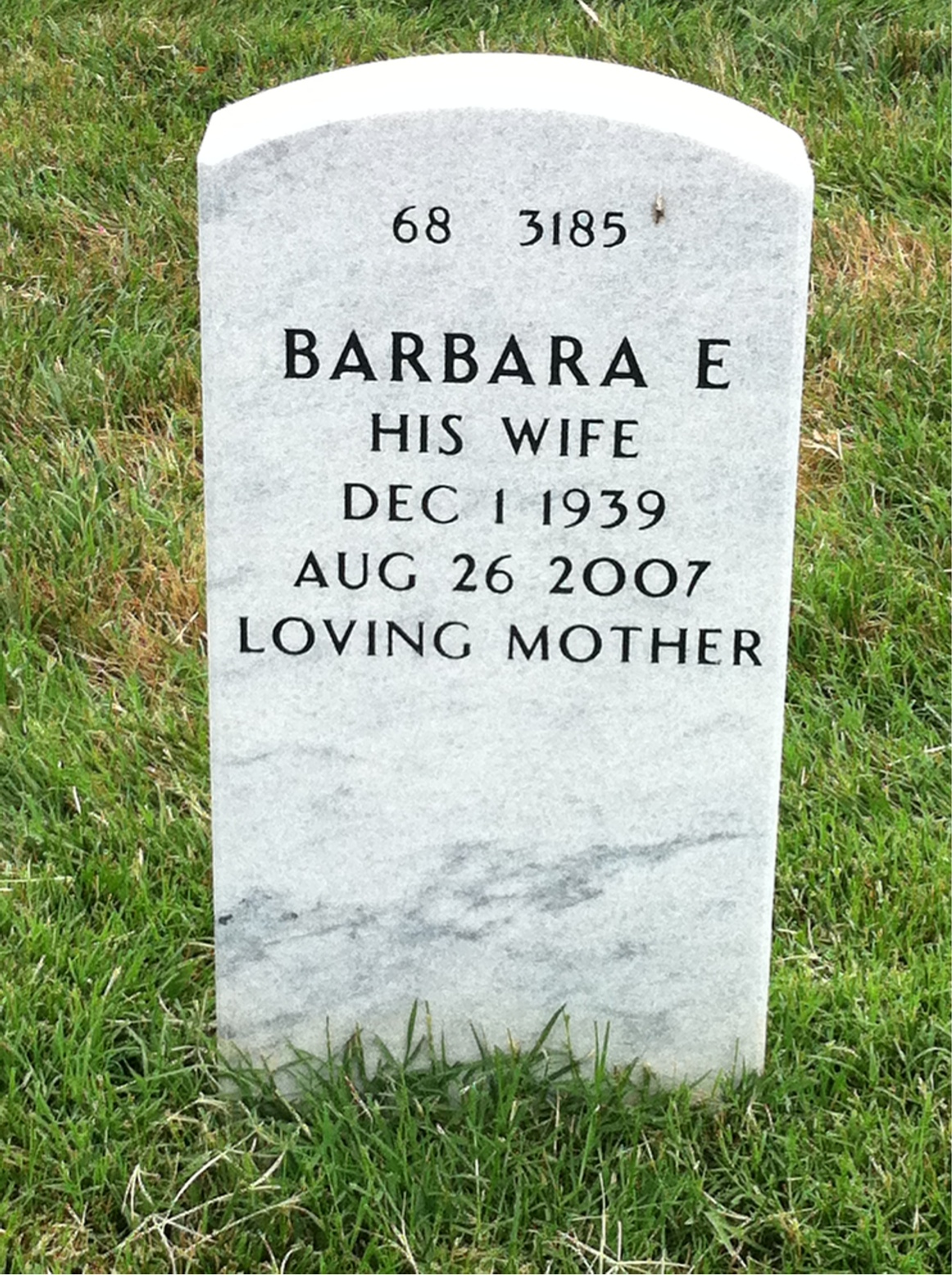 Back of headstone — Claud Beard