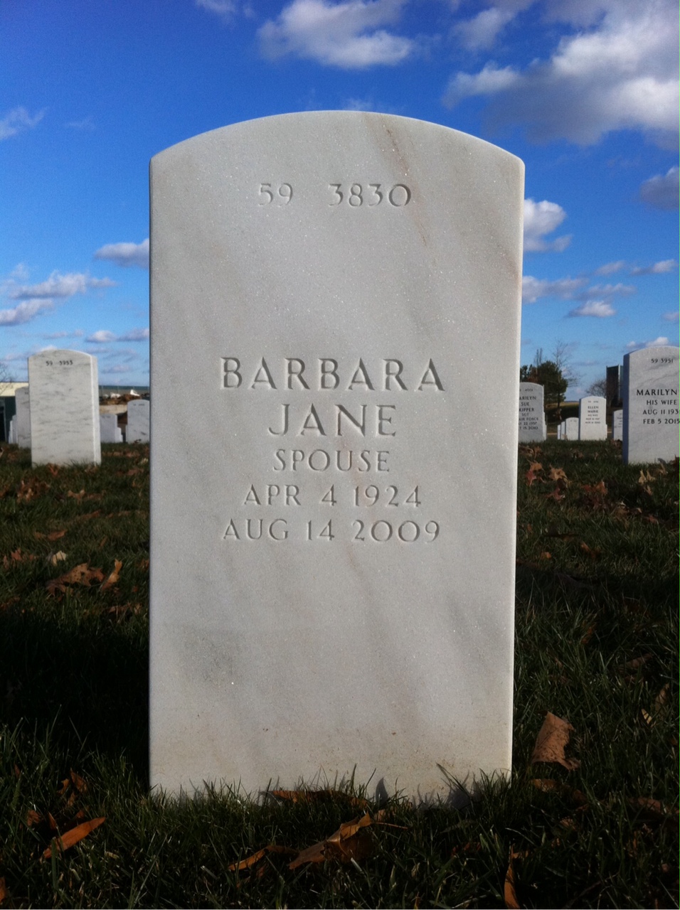 Back of headstone — George Pinjuv