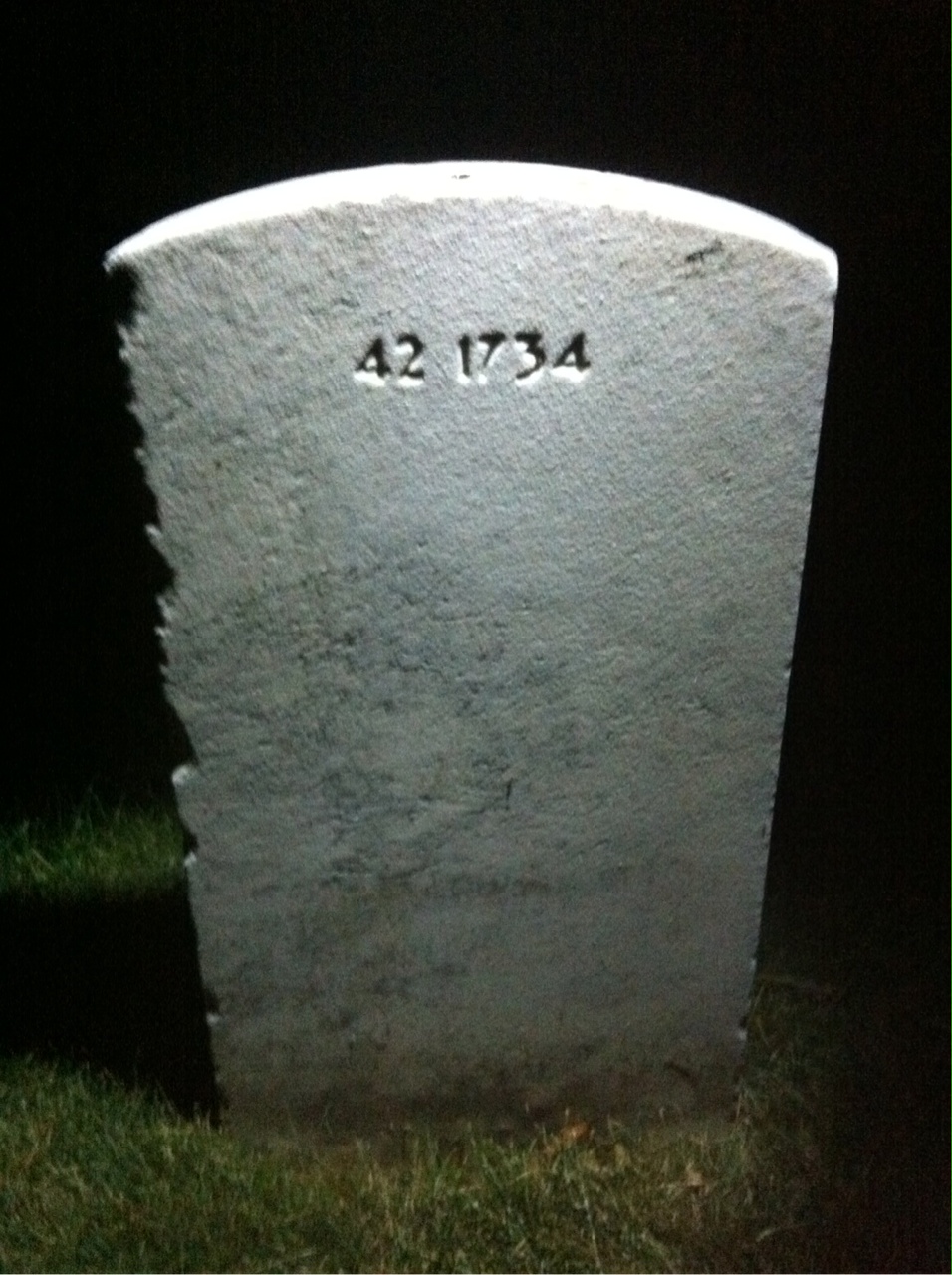 Back of headstone — Robert Ball