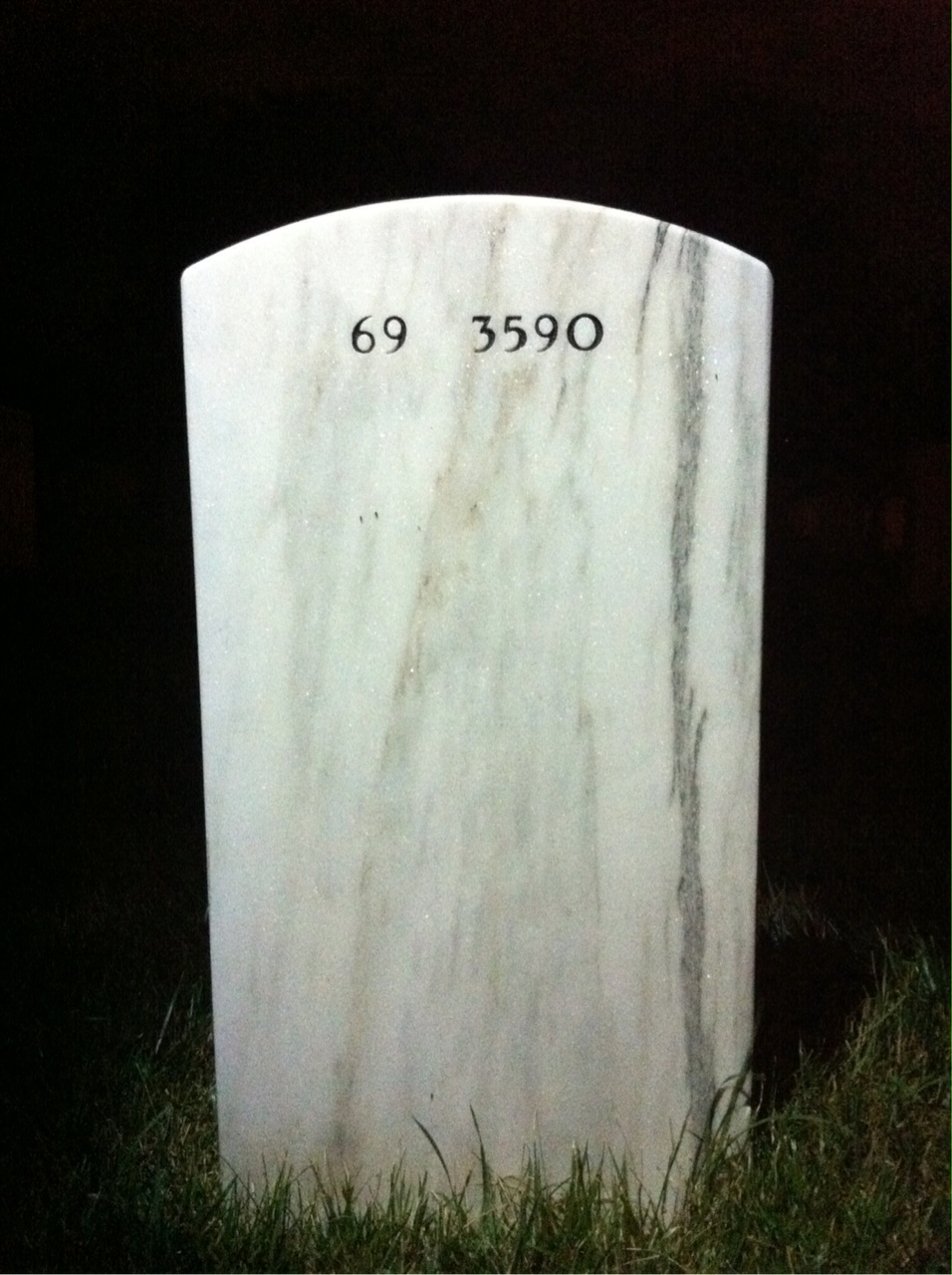 Back of headstone — Pauline Gum