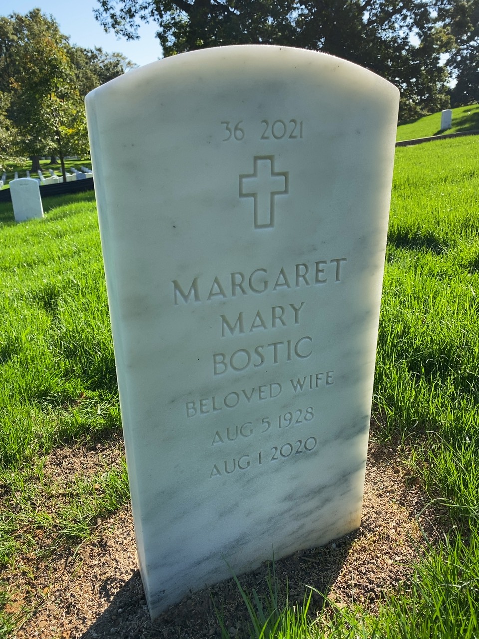 Back of headstone — William Bostic