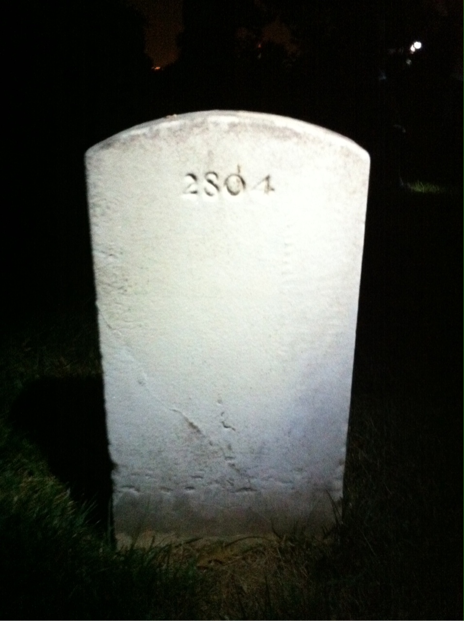 Back of headstone — Frederick Moore