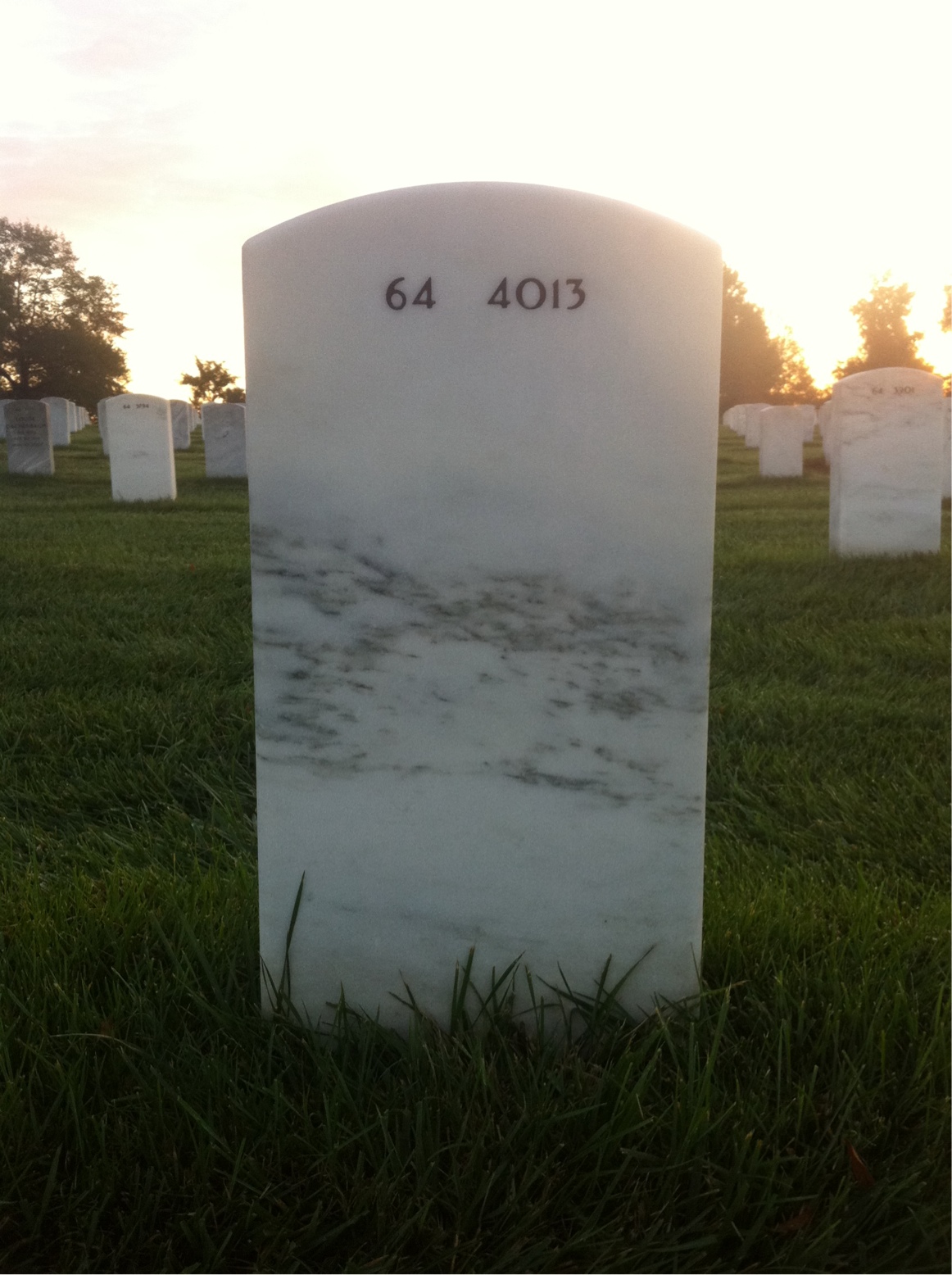 Back of headstone — Charles Bulzone
