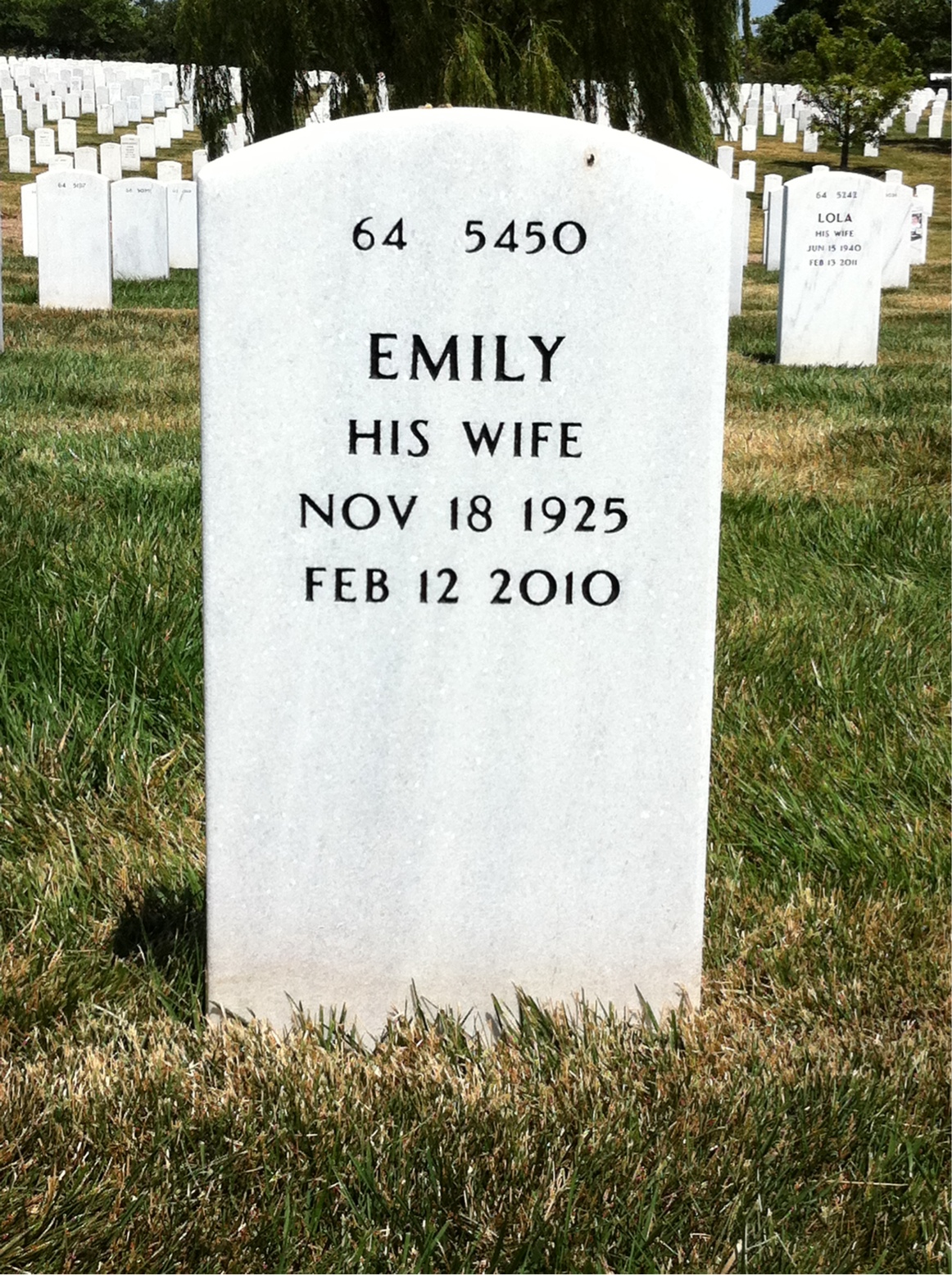 Back of headstone — Leonard Lacagnin
