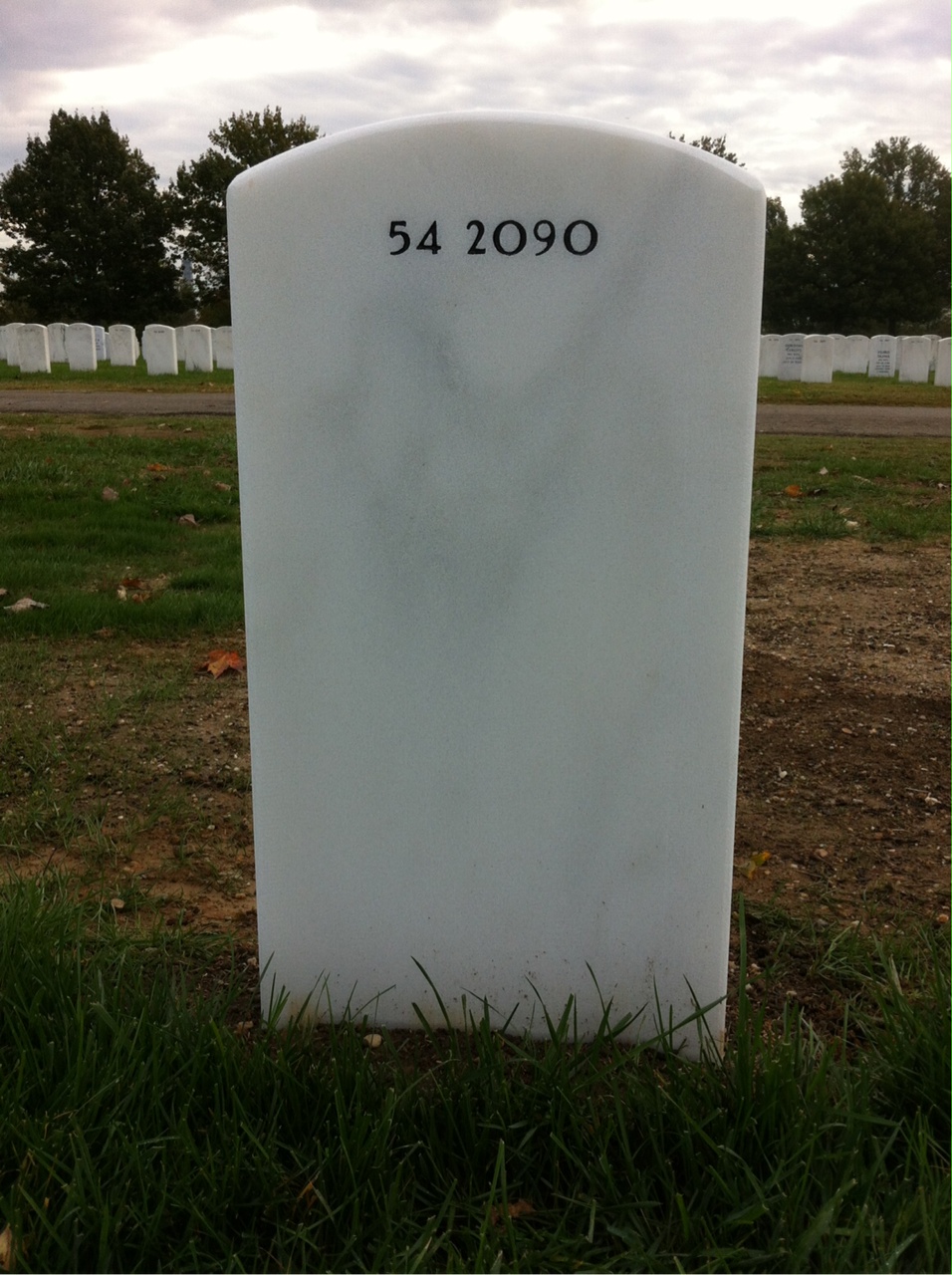 Back of headstone — Earl Mills