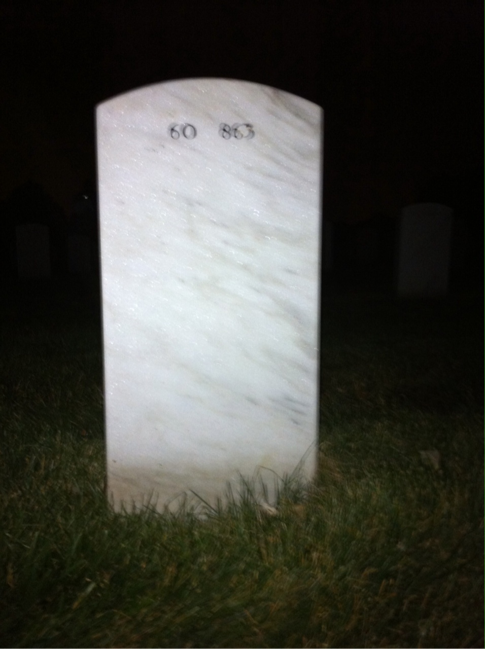 Back of headstone — Melvin Holderman