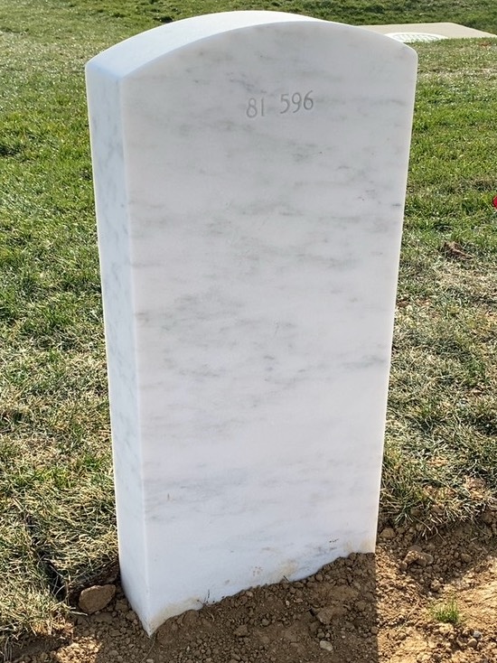 Back of headstone — Frank Armstrong
