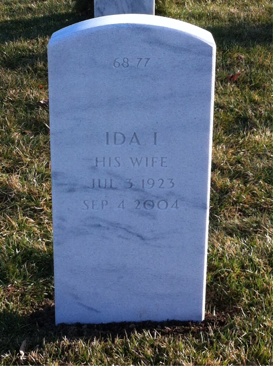 Back of headstone — Joseph Decenzo