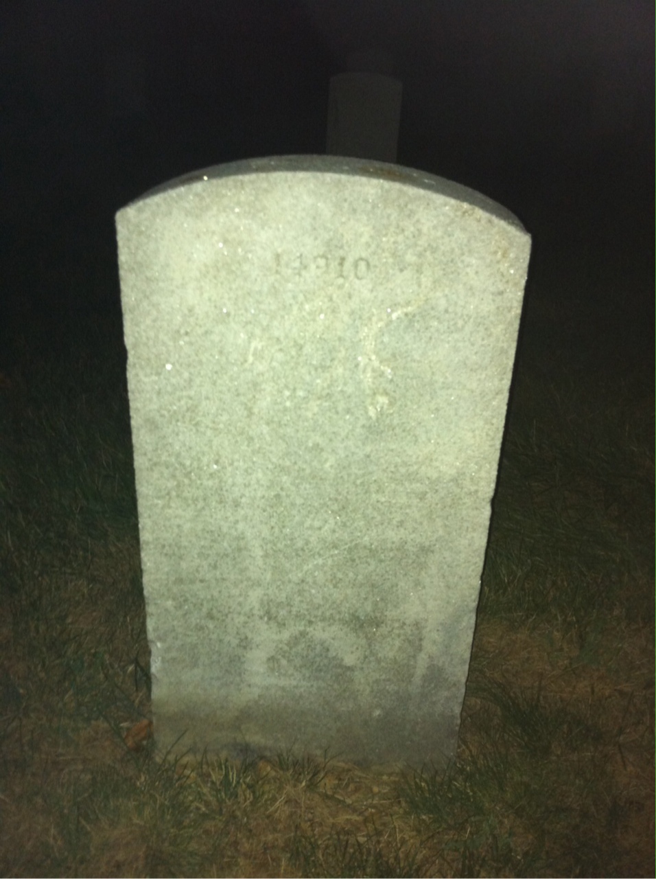 Back of headstone — William Moore
