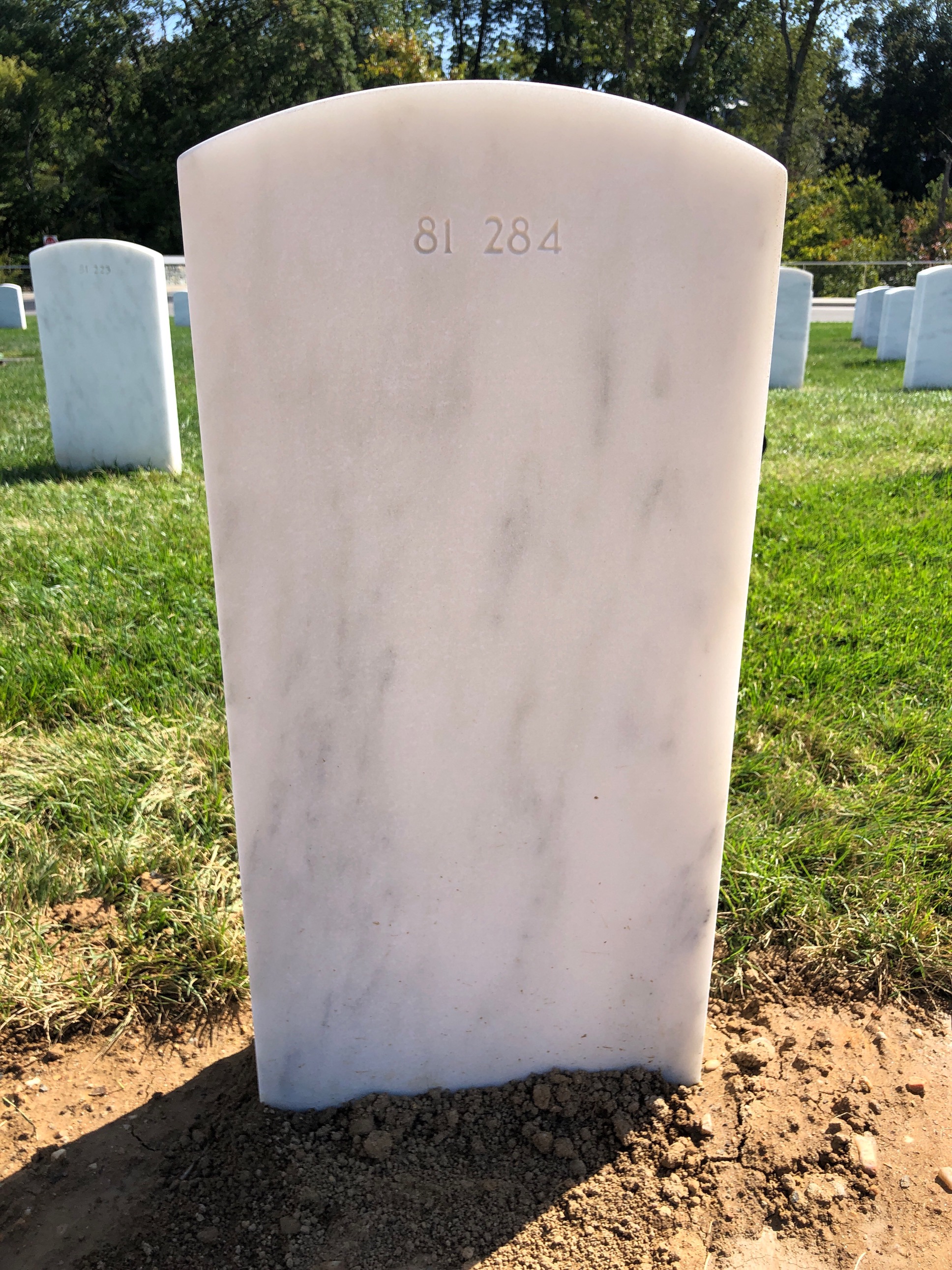 Back of headstone — James Aretz