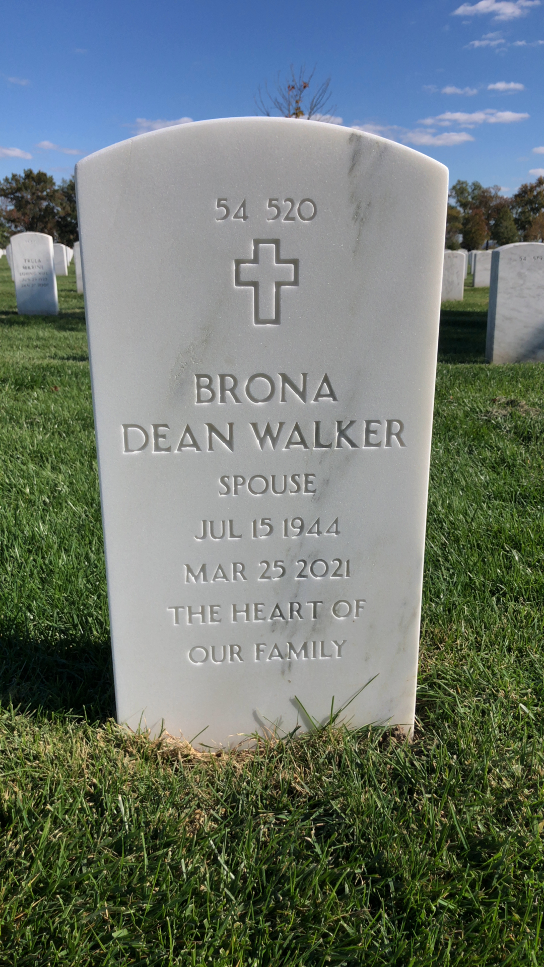 Back of headstone — Robert Martin