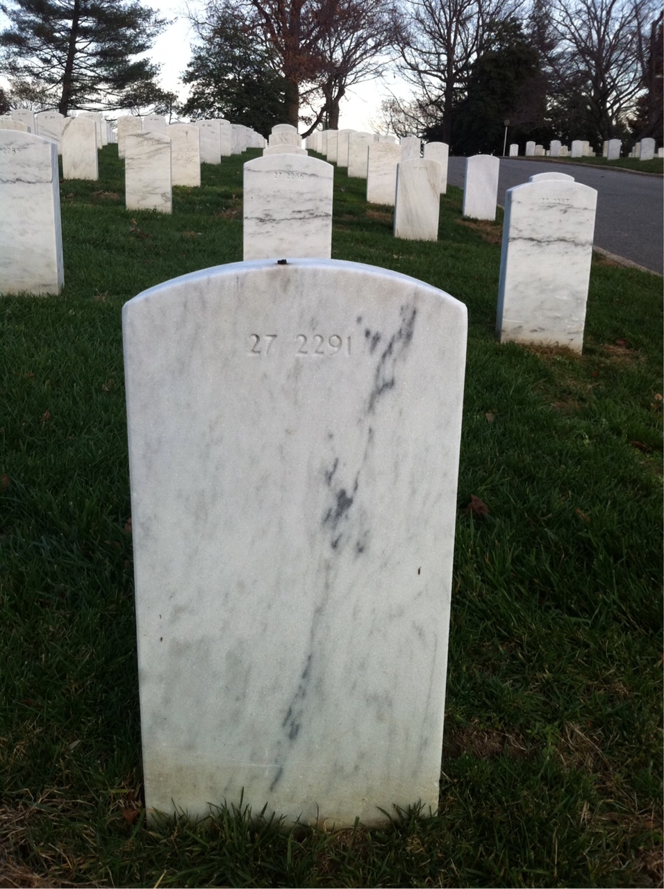Back of headstone — Marinda Addison