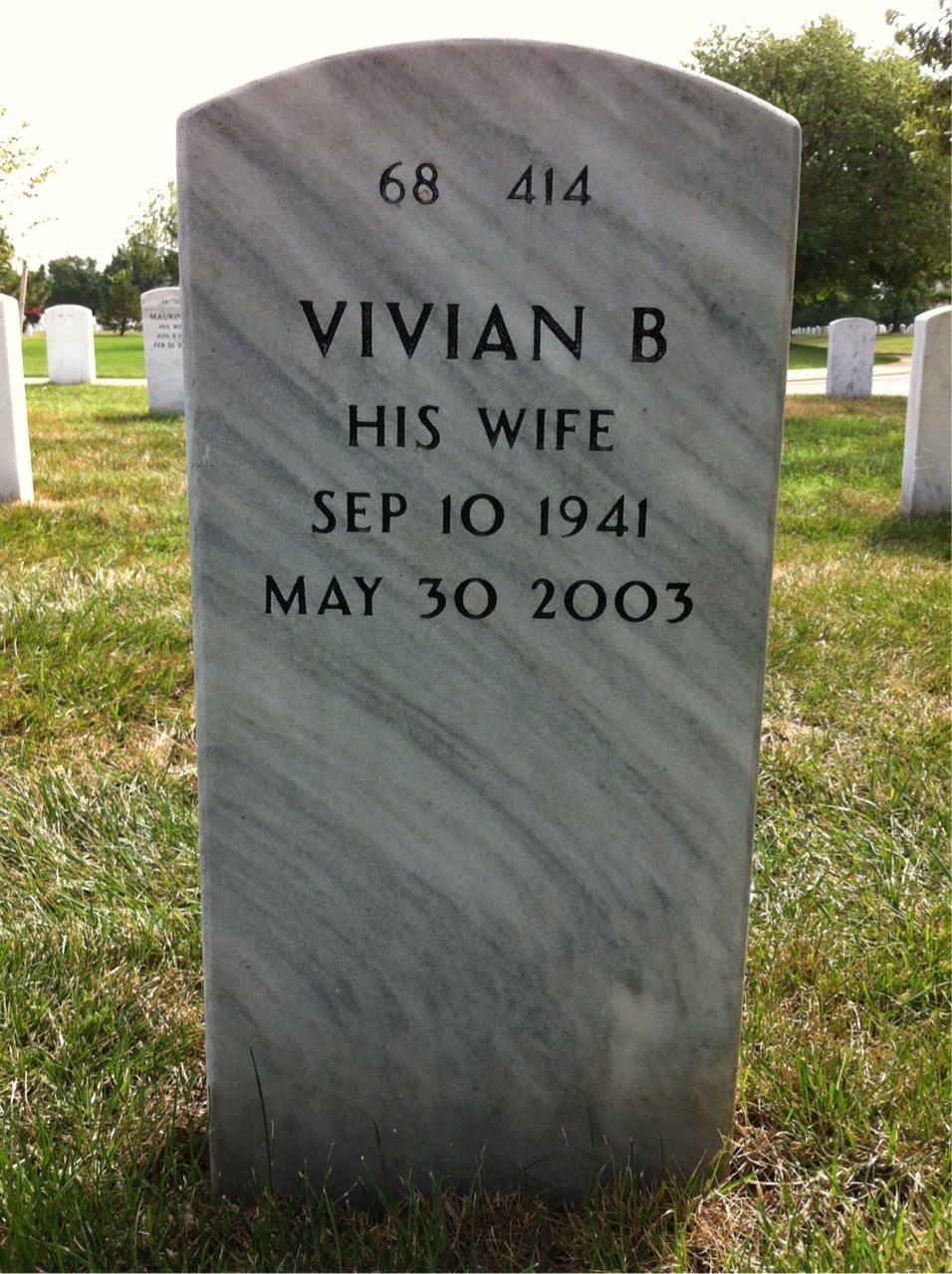 Back of headstone — Richard Tatten