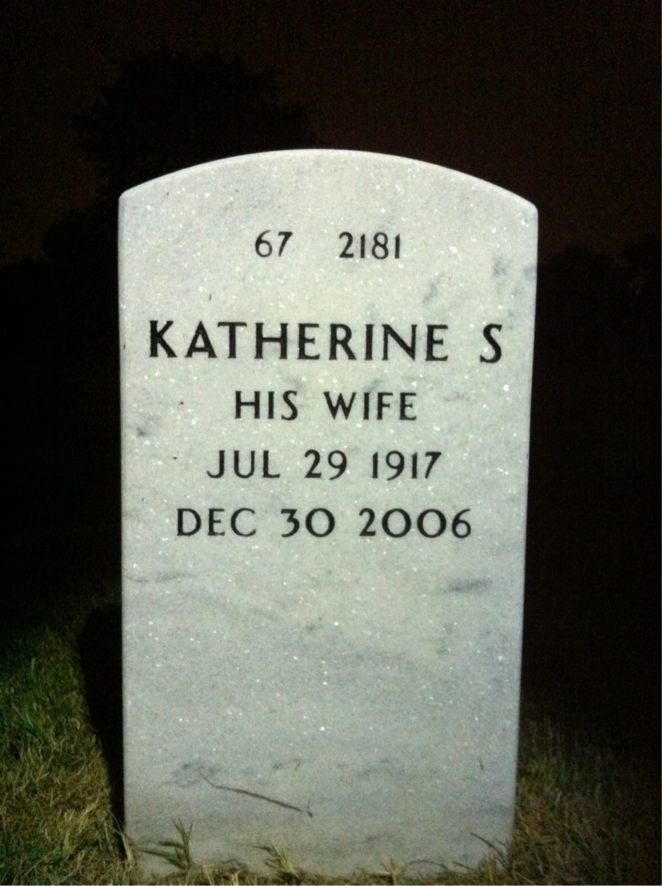 Back of headstone — Joseph Dunfee