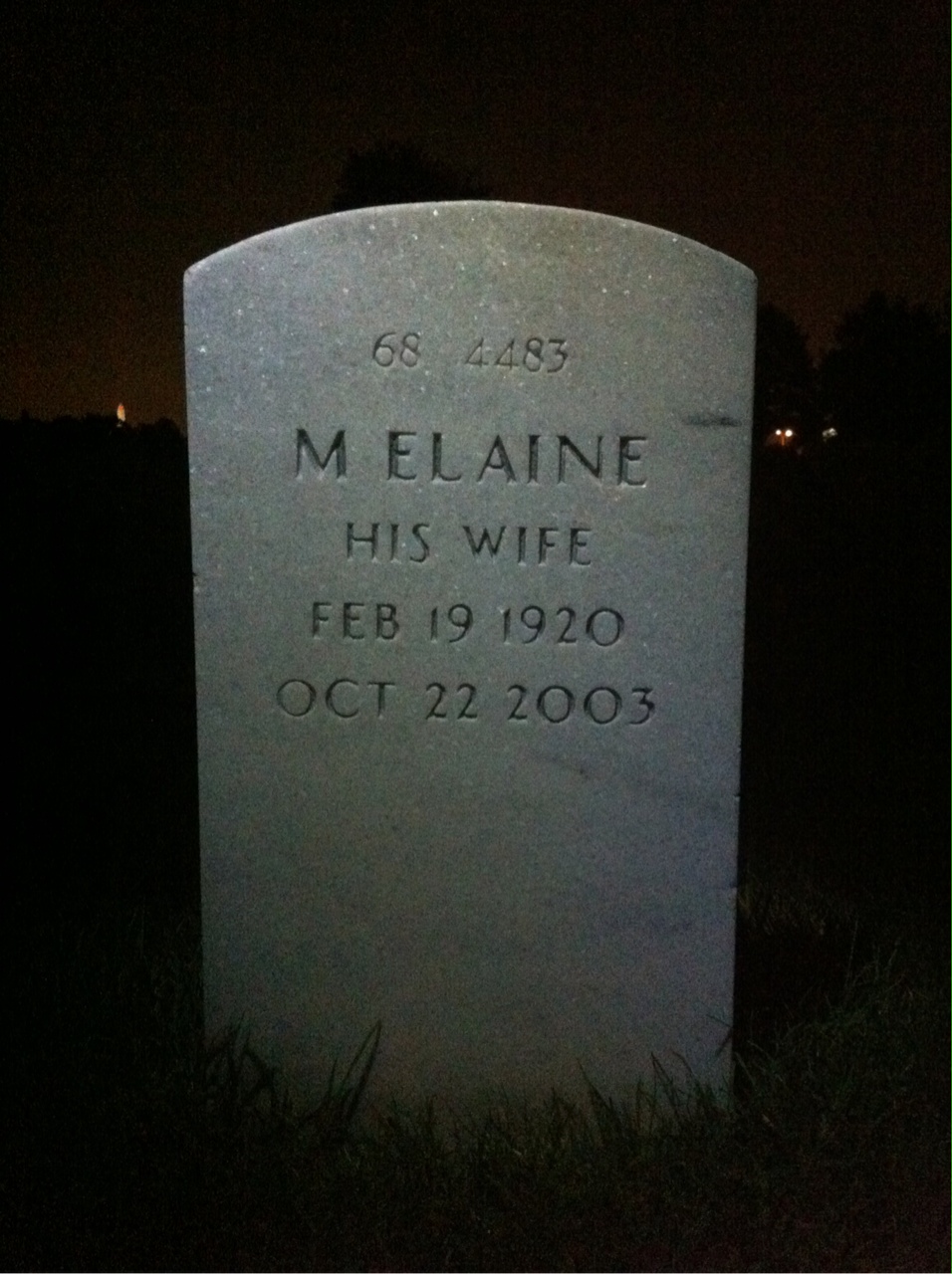Back of headstone — Herbert Leadbeater