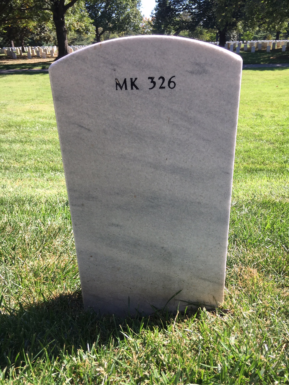 Back of headstone — Oren Atchley
