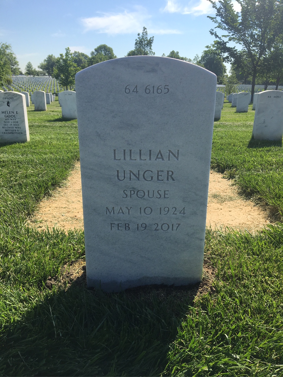 Back of headstone — Geron Rathell