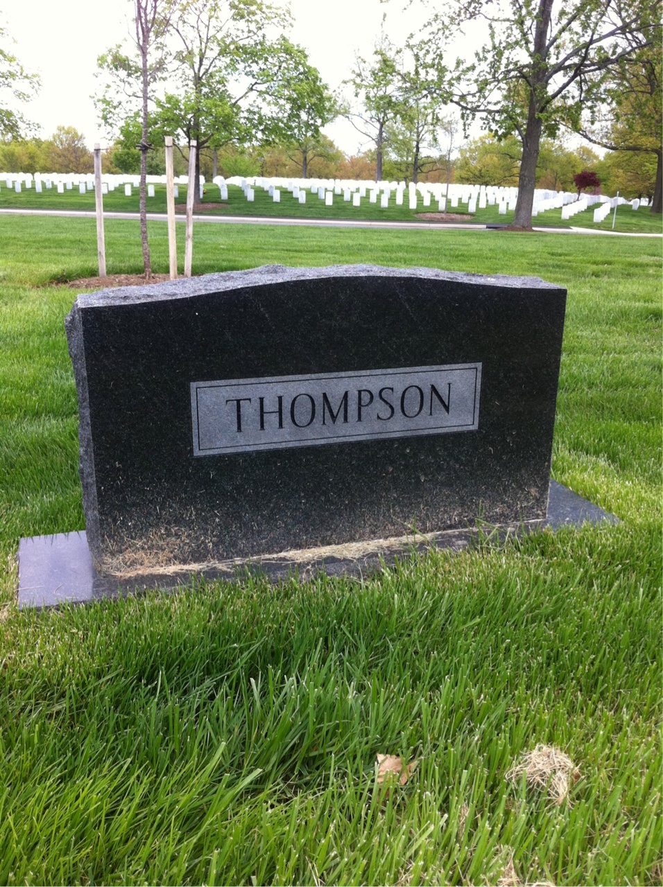 Back of headstone — William Ross Thompson