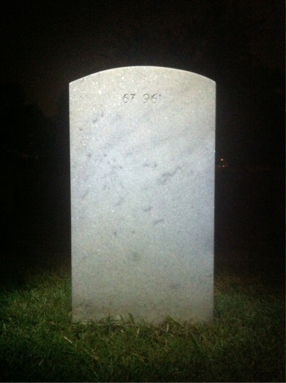 Back of headstone — Luther Abrams