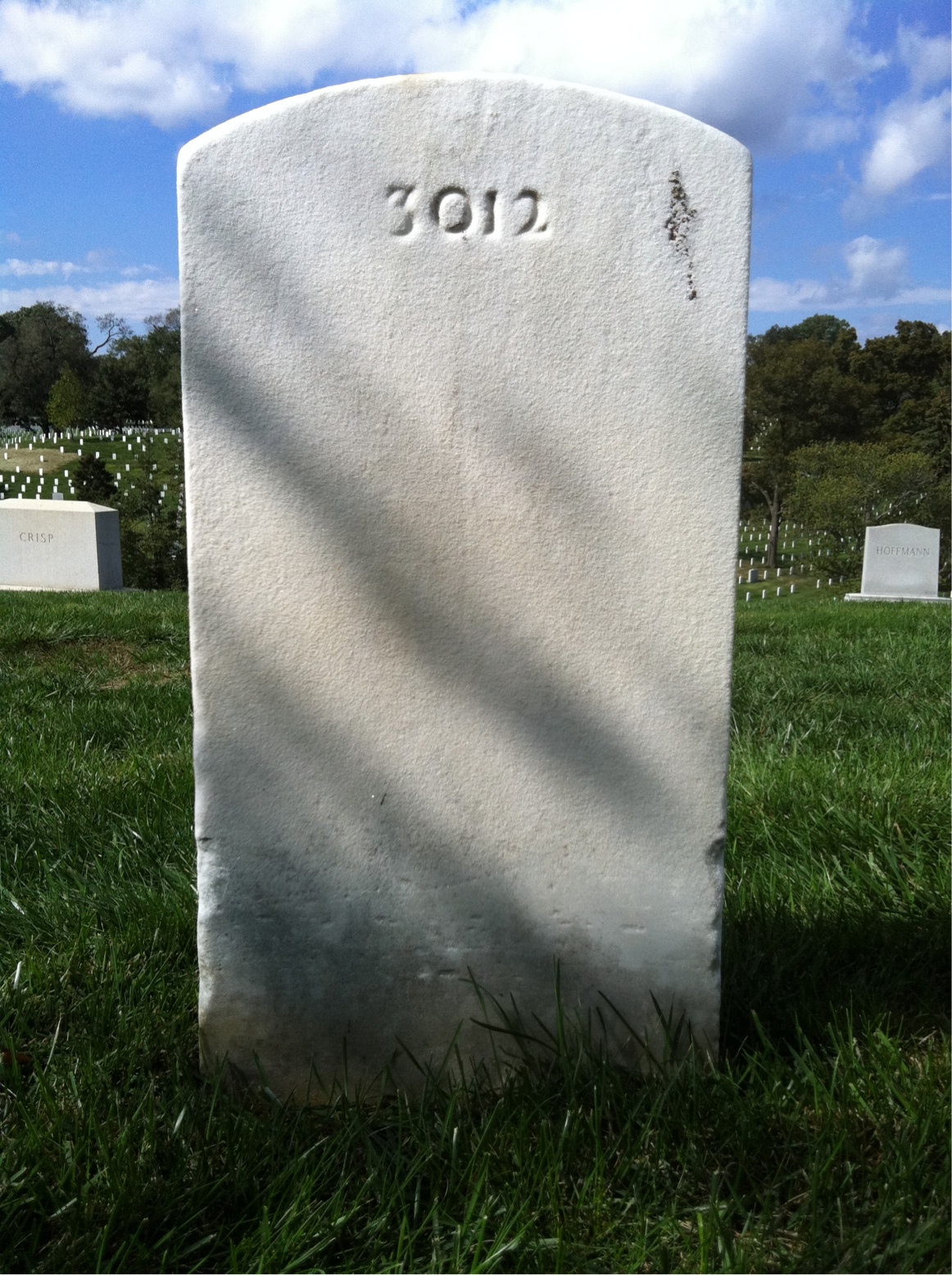 Back of headstone — Charlotte Asplund