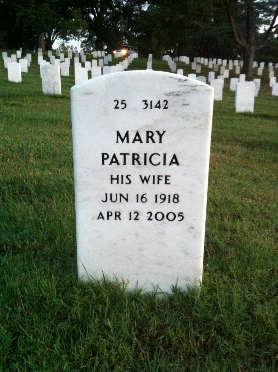 Back of headstone — John Bell