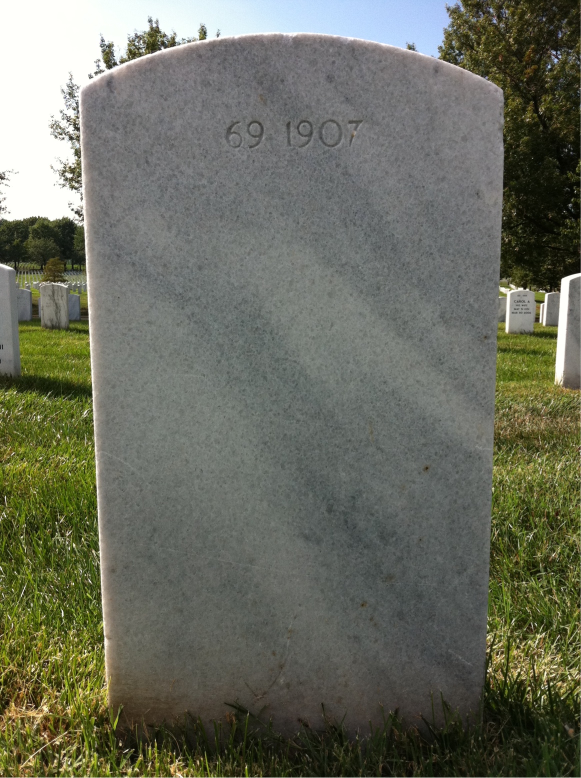 Back of headstone — Thomas John Burchell