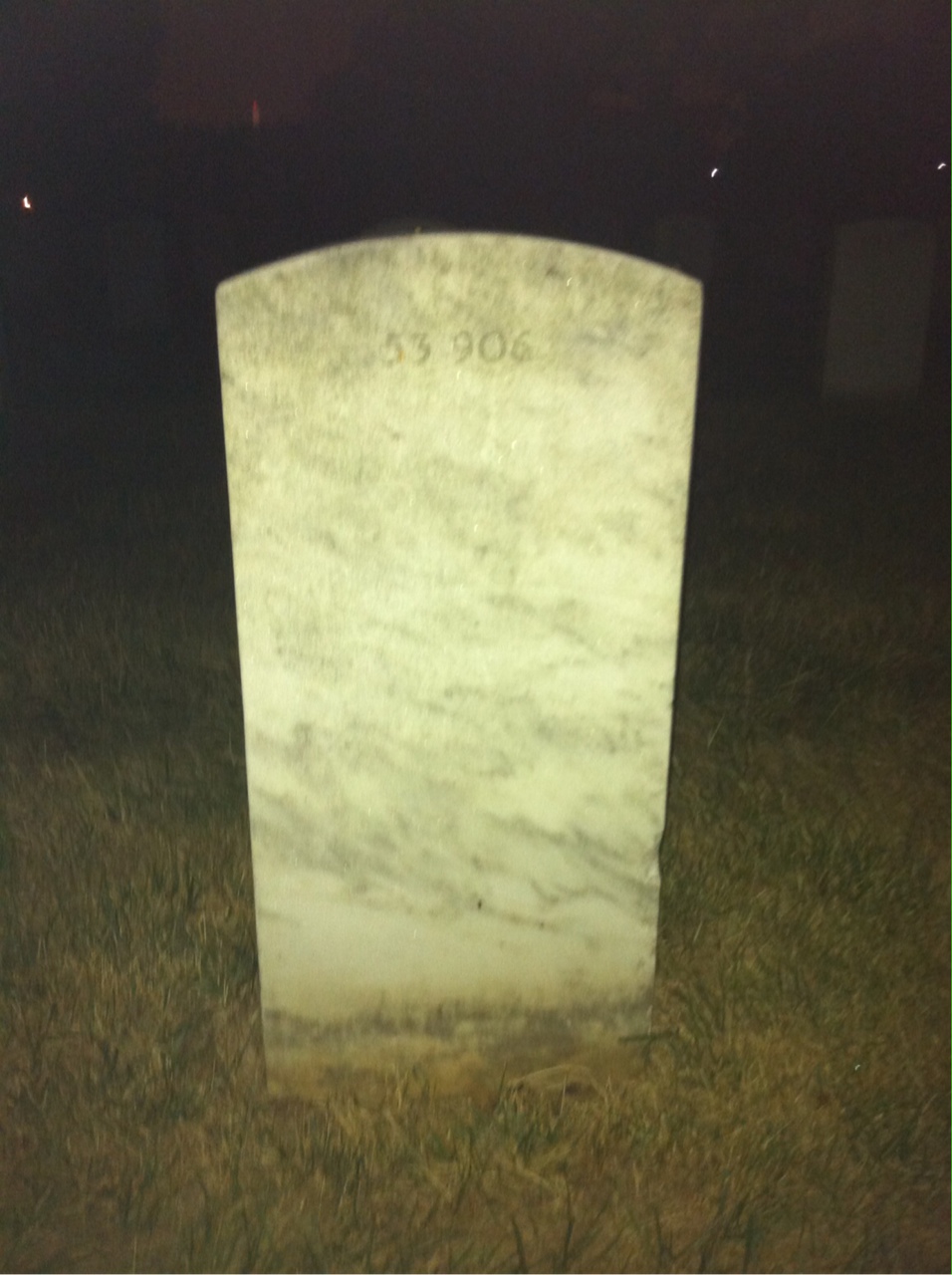 Back of headstone — Paul L Rhyne