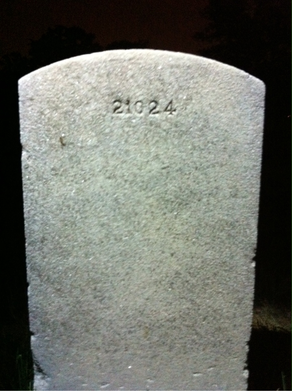 Back of headstone — James Ailsworth