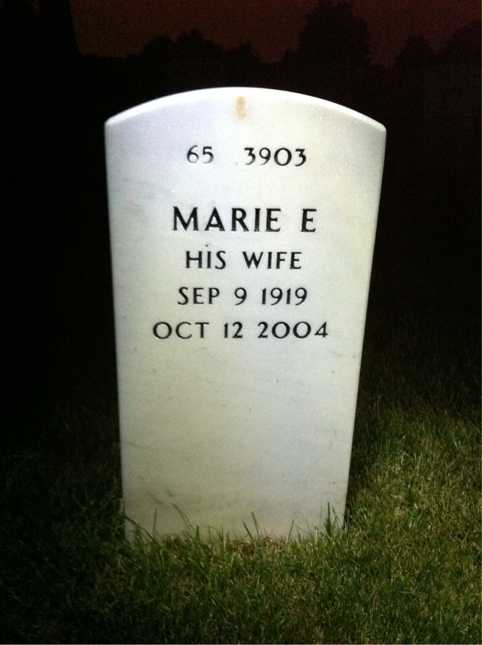 Back of headstone — Thomas Drinkwater