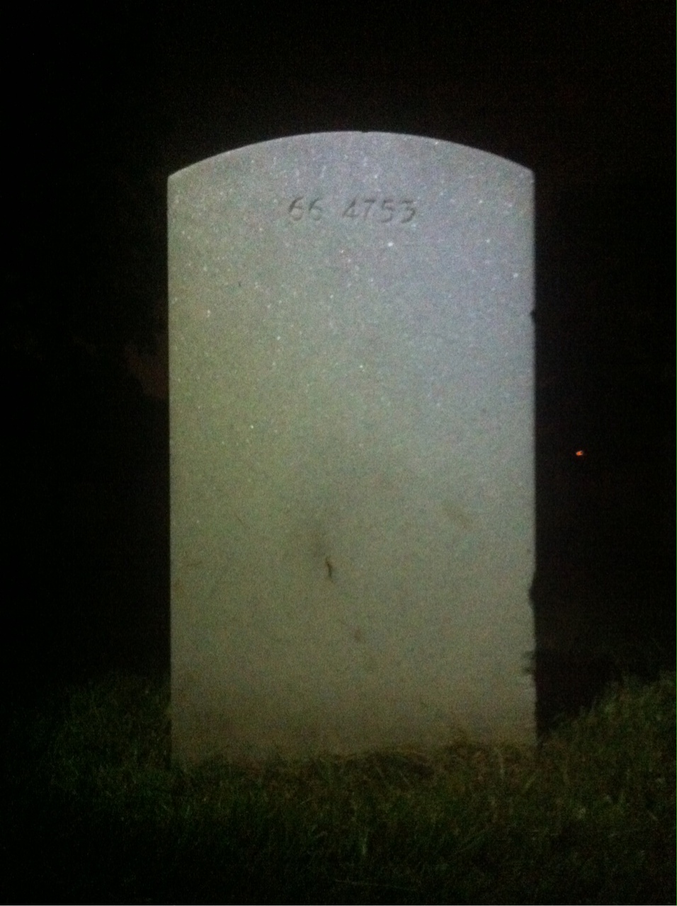 Back of headstone — Robert Asbury
